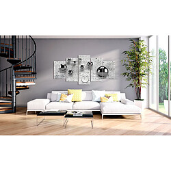 Decoshop26 Tableau toile de décoration murale impression premium en 5 parties sur châssis en bois motif Balls and Concrete 100x50 cm 11_0012671