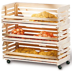 Pegane Grande Caisse Etagére cagette pour rangement en Bois empilables pour fruits et légumes, , 79 x 30 x 80 cm 