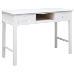 Maison Chic Buffet,Meuble de Rangement,commode pour salon,Cuisine Blanc 108x45x76 cm Bois de Paulownia massif -MN95584