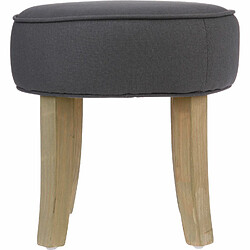 Atmosphera, Createur D'Interieur Tabouret Adriel - Lin - Gris Moyen