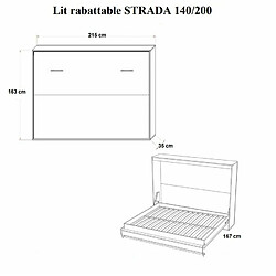 Avis Inside 75 Armoire lit horizontale escamotable STRADA-V2 taupe mat couchage 140*200 cm.