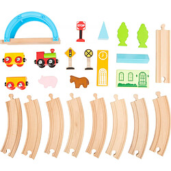 Acheter Small Foot Company Train en bois ville et campagne, 24 pièces - 45 x 59 x 9 cm