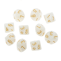 40 pièces multi-faces d6-d20 dés pour d & d jouets jouets jouets jouets blanc pas cher