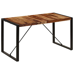 vidaXL Table de salle à manger 140x70x75 cm Bois de Sesham massif 