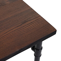 Acheter Mendler Table pour salle à manger HWC-H10b, bar, gastronomie, bois d'orme, standards MVG, noir-marron 120x70 cm