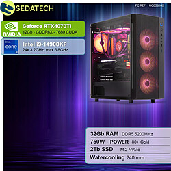 Sedatech PC Gamer Pro ATX • Intel i9-14900KF • RTX4070Ti • 32Go DDR5 • 2To SSD M.2 • sans OS