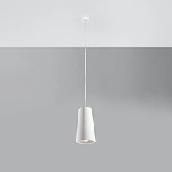 Luminaire Center Suspension Gulcan Céramique blanc 1 ampoule 128cm