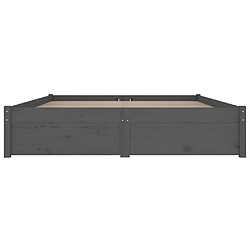 Acheter vidaXL Cadre de lit sans matelas avec tiroirs gris