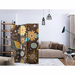 Paris Prix Paravent 3 Volets Transparent Flowers 135x172cm