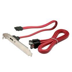 CABLING Equerre eSATA/SATA Noir + Nappe eSATA vers eSATA de longueur 90 cm