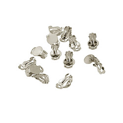 12pieces clip-on colle sur le tampon blanc boucles d'oreilles conclusions bricolage faire de l'argent