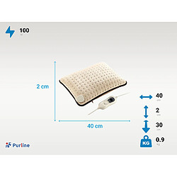 Purline Coussin électrique chauffant 100W laine beige