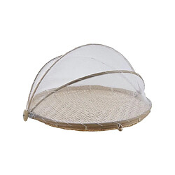 Aubry Gaspard Plateau rond avec cloche filet 40 cm.