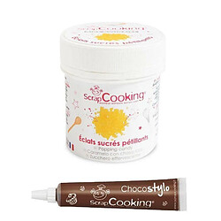 Scrapcooking Eclats sucrés pétillants Pot 50 g + Stylo chocolat