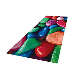 Avis Tapis de tapis de plancher de tapis de plancher anti-dérapant de plancher de salon 3D galets colorés