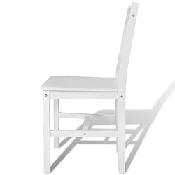 Avis vidaXL Chaises à manger lot de 6 blanc pinède