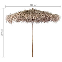 Acheter vidaXL Parasol en bambou avec toit en feuille de bananier 210 cm