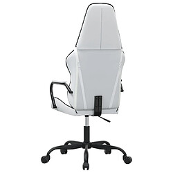 Maison Chic Chaise Gaming | Chaise de jeu de massage Ergonomique | Chaises de Bureau Noir et blanc Similicuir -GKD46845 pas cher