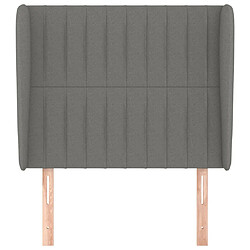 Avis Maison Chic Tête de lit scandinave avec oreilles,meuble de chambre Gris foncé 103x23x118/128 cm Tissu -MN96245