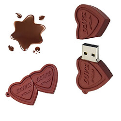 Wewoo Clé USB MicroDrive 8 Go USB 2.0 Creative Heart Chocolate U Disk