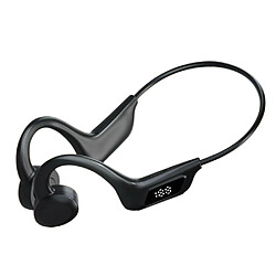 General Casque à conduction osseuse Bluetooth avec double microphone antibruit - Casque à oreille ouverte sans fil, écouteurs Ipx étanches pour la course à pied, le cyclisme, l'entraînement(noir) 