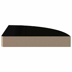 Avis vidaXL 323889 Floating Corner Shelf High Gloss Black 25x25x3,8 cm MDF