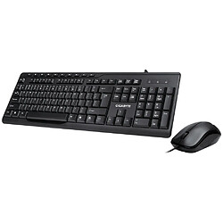 Gigabyte KM6300 keyboard Gigabyte KM6300 clavier Souris incluse USB Noir