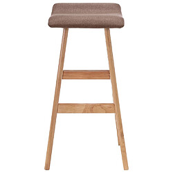 Avis vidaXL Tabourets de bar lot de 2 taupe tissu