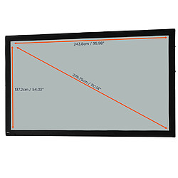 Toile 244 x 137 cm - Rétroprojection pour Ecran de projection sur Cadre celexon "Mobile Expert"