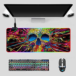 Universal PAD DE MONDE, PAUT PAU MOUSE AVEC RVB Magic Color Gradient Luminal, grande taille de souris étanche PAD XL avec interface USB, Keybo de base en caoutchouc non glissant