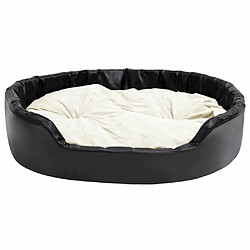 Avis Maison Chic Niche Lit pour chien | Panier couchage pour chiens Noir et beige 99x89x21 cm Peluche et similicuir -GKD94174