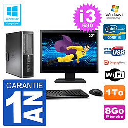 PC HP Compaq 8100 SFF Ecran 22" i3-530 RAM 8Go Disque 1To Graveur DVD Wifi W7 · Occasion 