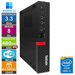 Lenovo M720q i5-8400T 3.30GHz 8Go/480Go SSD Wifi W11 - Reconditionné