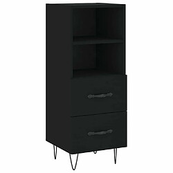 Maison Chic Buffet,Meuble de Rangement,commode pour salon,Cuisine Noir 34,5x34x90 cm Bois d'ingénierie -MN34485