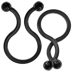 Attaches InLine® Twist 10 - 13mm noir 10pièces