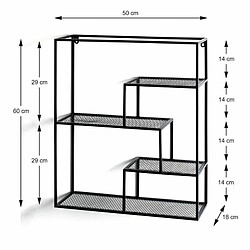 Avis Paris Prix Étagère Murale 3 Niveaux Inaya 60cm Noir