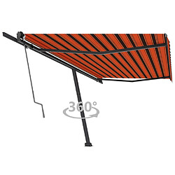 vidaXL Auvent automatique sur pied 500x300 cm Orange/marron 