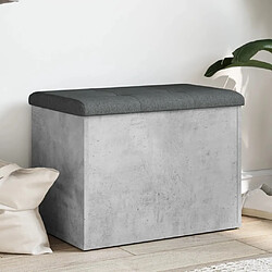 Maison Chic Banc de rangement | Meuble de rangement d'Entrée | Coffres d'Intérieur gris béton 62x42x45 cm bois d'ingénierie -MN64552