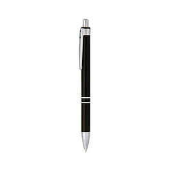 Totalcadeau Stylo en aluminium à mécanisme bouton à bille encre bleu Couleur - Noir pas cher pas cher