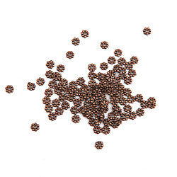 Lot de 100pcs 4mm Rondelle Entretoise Fleur Marguerite Artisanat DIY Fabrication de Bijoux Couleur d'Or Perles Fleur Casquettes