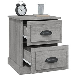 Acheter vidaXL Table de chevet sonoma gris 39x39x47,5 cm bois d'ingénierie