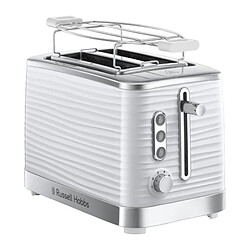 Russell Hobbs 24370-56 Toaster Grille Pain XL Inspire, Controle Brunissage, Decongele, Rechauffe, Chauffe Viennoiserie - Blanc 