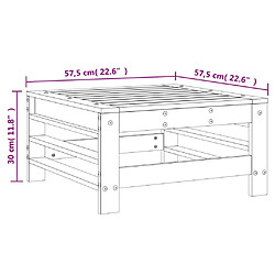 vidaXL Repose-pied de jardin marron miel bois de pin massif pas cher