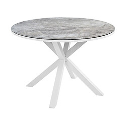 Beliani Table de jardin Verre Gris foncé MALETTO