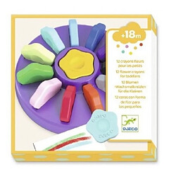 Djeco 12 crayons fleurs pour les petits 