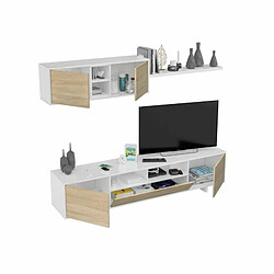 Avis Loungitude Meuble TV HUGO 3 portes et 1 niche