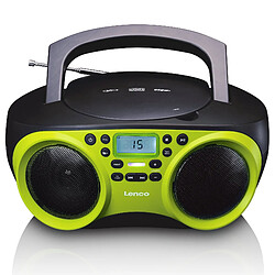 Lenco MINI CHAINE HIFI RADIO LECTEUR CD AVEC FONCTION MP3 ET USB - LIME NOIR VERT