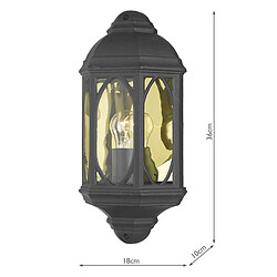 Acheter Luminaire Center Applique murale Tenby noir et verre 1 ampoule