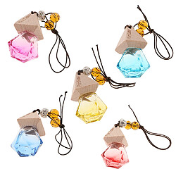 Vide bouteille de parfum en verre rechargeable suspendu pendentif voiture décor à la maison rose pas cher