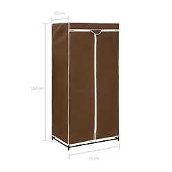 vidaXL 2 pcs Garde-robes Marron 75x50x160 cm pas cher